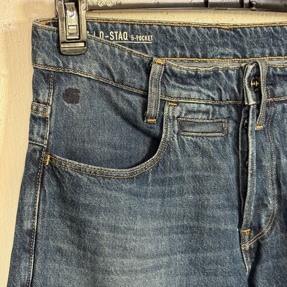 G-Star Raw Men's D-Staq 5-Pocket Tapered Leg Slim Fit Jean blue 31-32 $170 - Picture 9 of 15